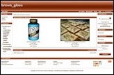 Screenshot eines Demoshops mit dem Standardtemplate brown_gloss