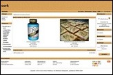 Screenshot eines Demoshops mit dem Standardtemplate cork