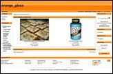 Screenshot eines Demoshops mit dem Standardtemplate orange_gloss