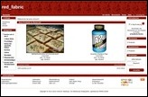 Screenshot eines Demoshops mit dem Standardtemplate red_fabric