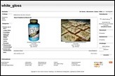 Screenshot eines Demoshops mit dem Standardtemplate white_gloss